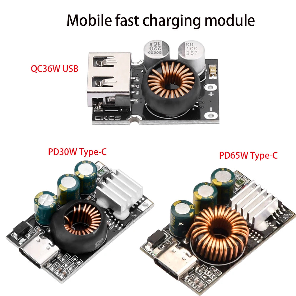 PD65W 30W QC36W Fast Charging Module DC 10-30V Buck Converte
