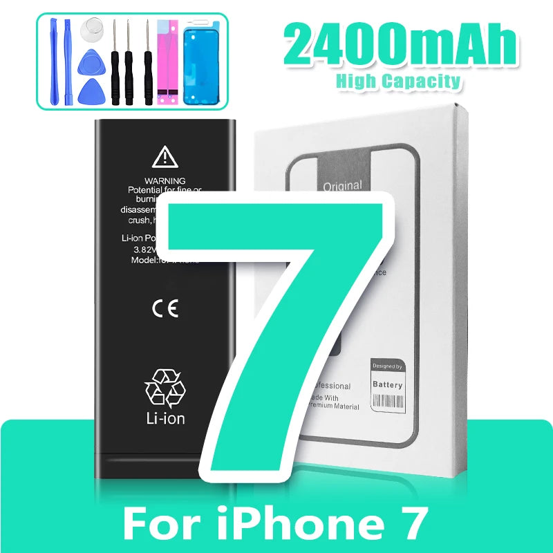 Battery for iPhone 6S 6 Plus 7 8 X XR XS Max 11 11 Pro Mobile Phone Replacement Cell High Capacity with Free Tools Set DIY