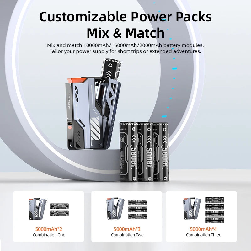 Vyvylabs 10000-50000mAh Detachable Power Bank 22.5W Fast Cha