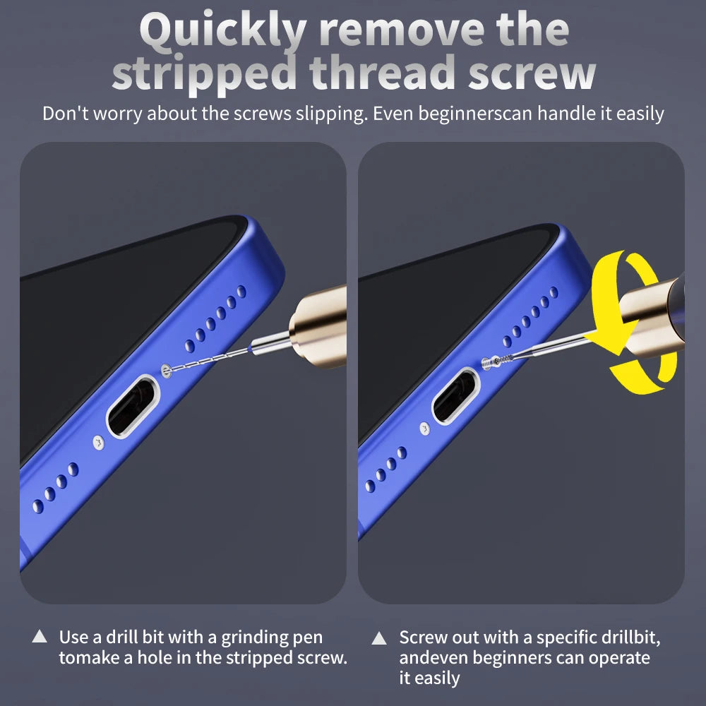 Professional Damaged Screw Extractor Kit for Removing Stripp