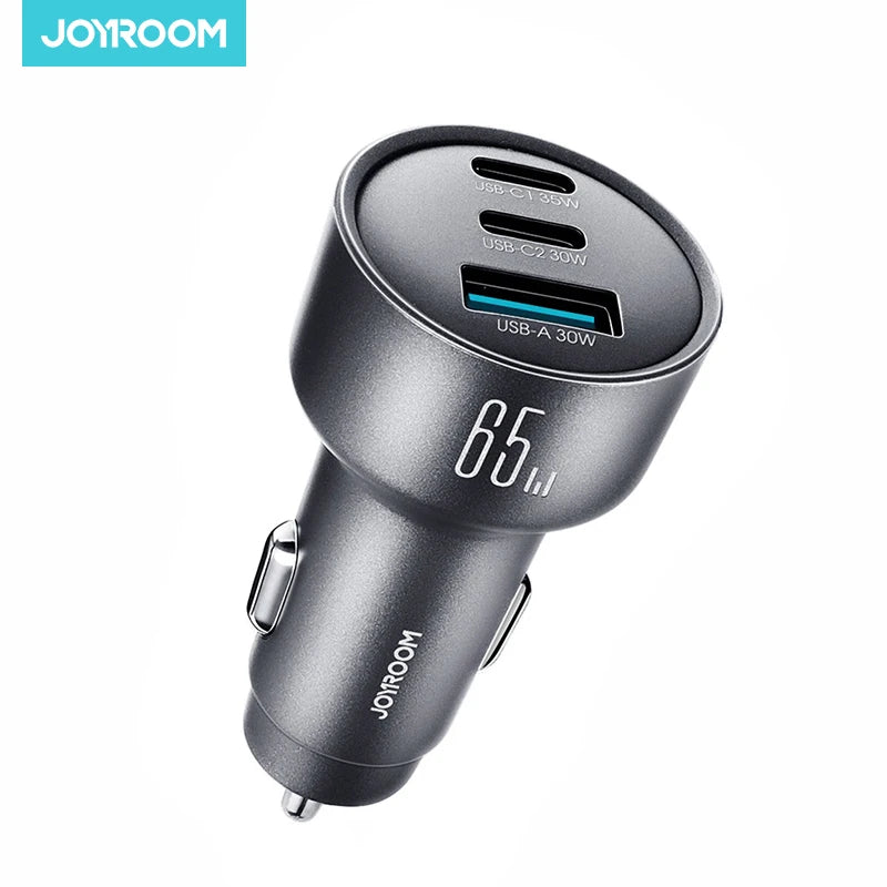 Joyroom 65W USB C Car Charger PD 3.0 QC 3.0 USB Type-C Fast Charging Adapter for iPhone 17/16/15 Samsung Xiaomi