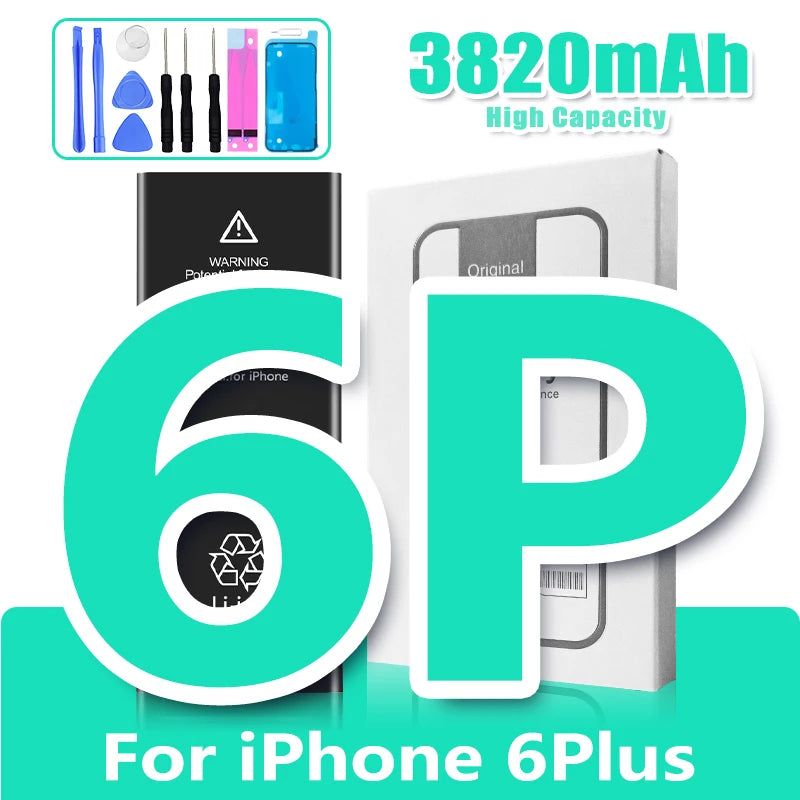 Battery for iPhone 6S 6 Plus 7 8 X XR XS Max 11 11 Pro Mobile Phone Replacement Cell High Capacity with Free Tools Set DIY