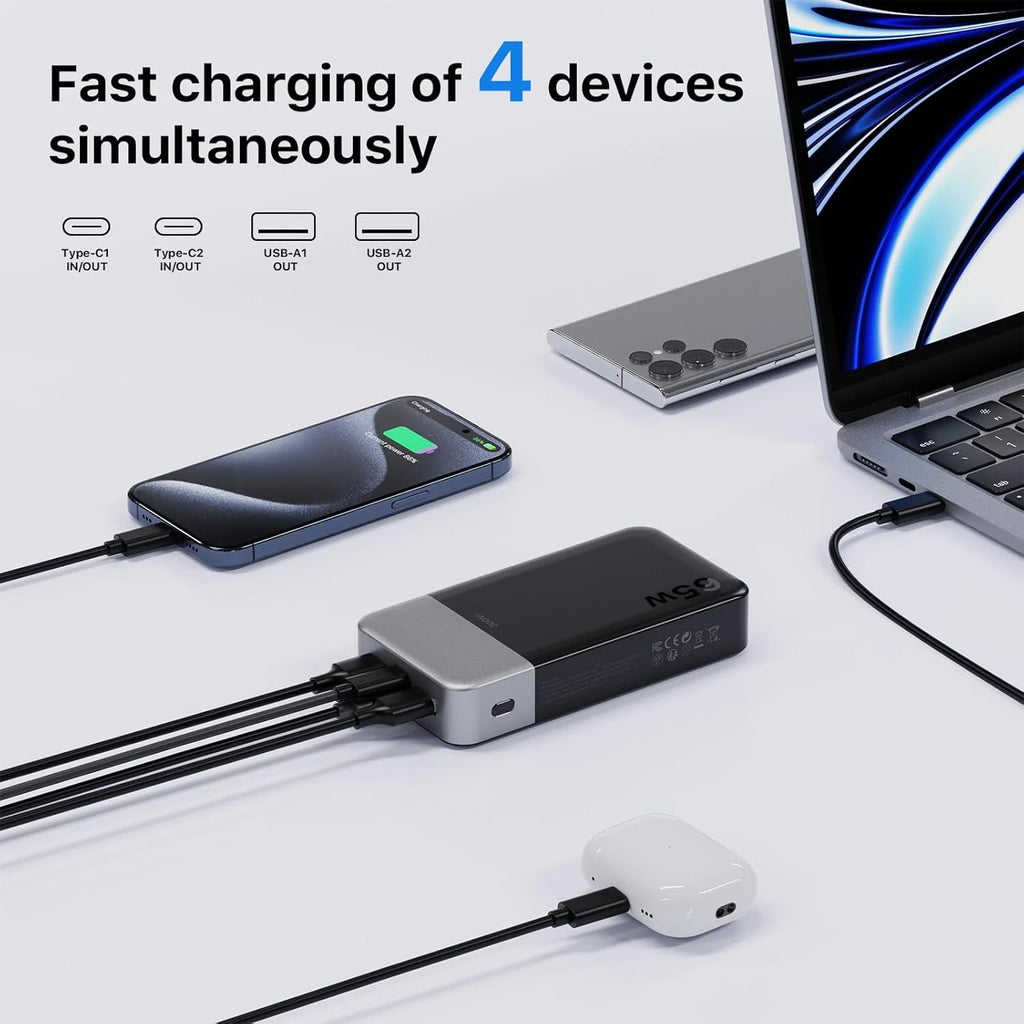 JUOVI Power Bank 65W 20000mAh Laptop Portable Charger PD QC 