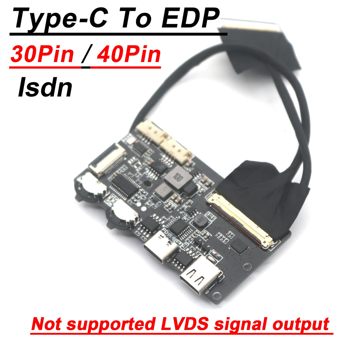 Isdn USB Type-C To EDP Driver Board EDP Signal 2K 4k 30PIN 4