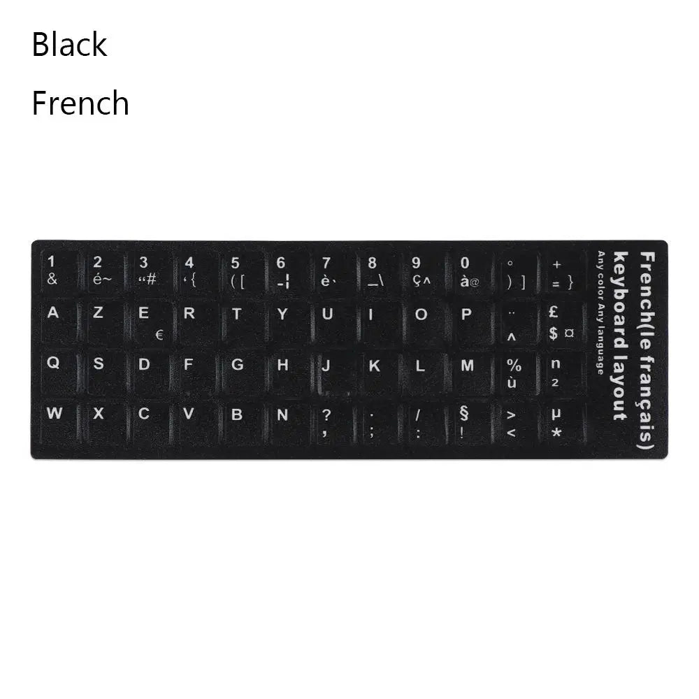 Wear-resistant Keyboard Stickers Spanish/English/Russian/Deutsch/Arabic/Italian/Japanese Letter Replacement For Laptop PC