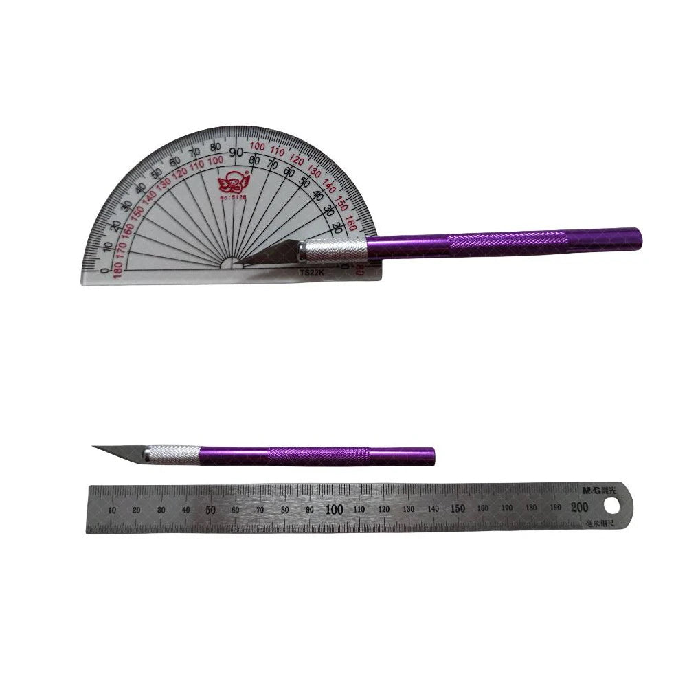 Engraving Non-Slip Metal Knife Kit + 40/10pcs 11 Blades Cutt