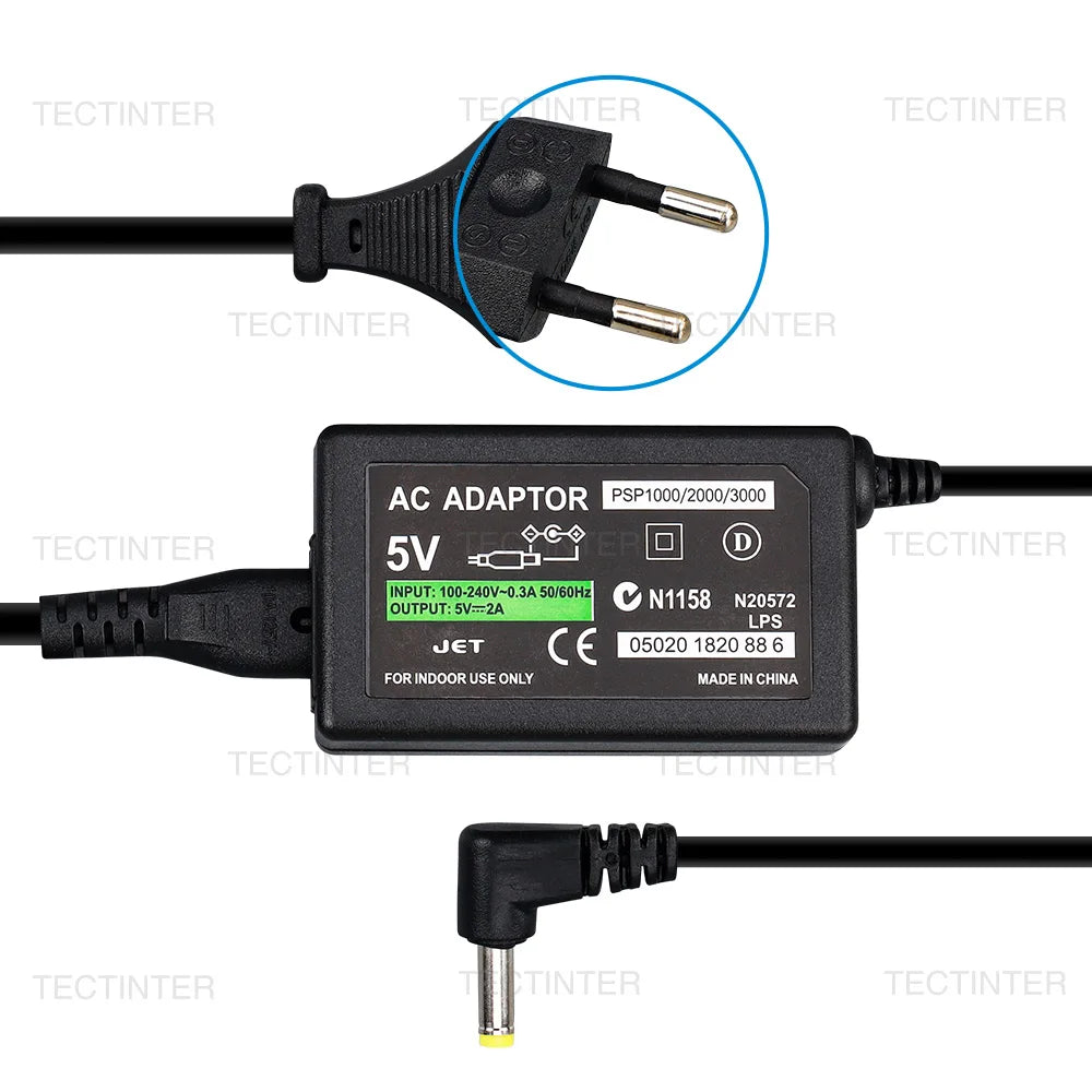 For PSP AC Adapter Wall Charger For Sony PSP 1000 PSP Slim & Lite 2000 3000 Replacement Charger For Sony Power Cord EU US Plug