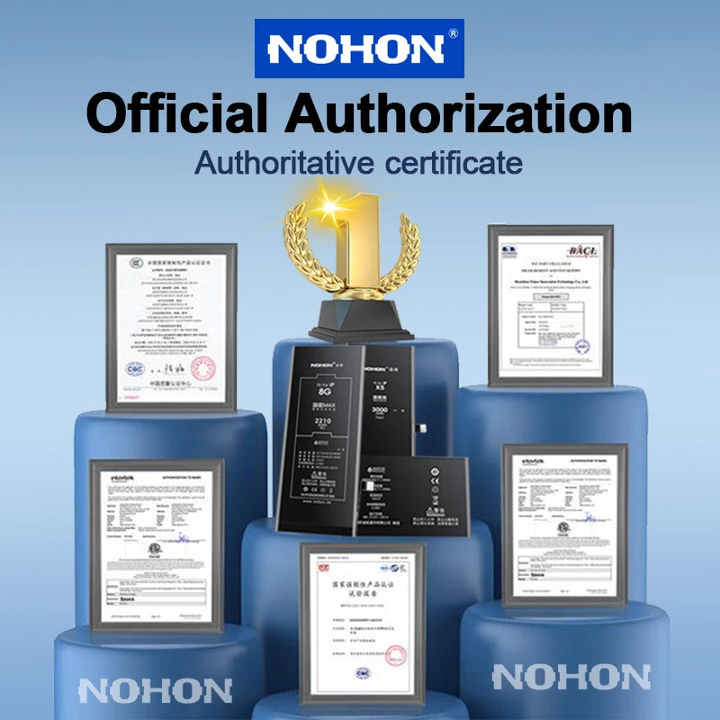 NOHON phone Battery For Apple iPhone 6 7 8 X XR XS 11 12 13 