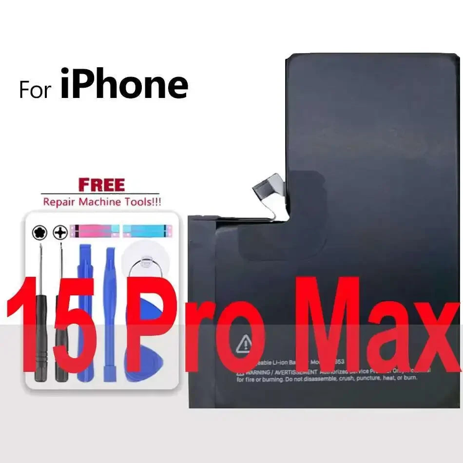 Li-ion Battery For iPhone 11 12 13 14 15 Pro Max Mini Plus SE X XR XS Max 12mini 13pro 13promax Replacement Phone Batteries