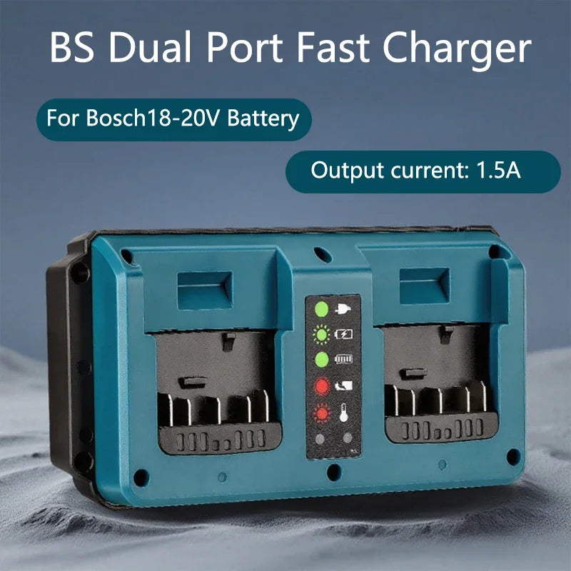 For Bosch Dual-Port Replacement Charger For Bosch 18V 20V Li