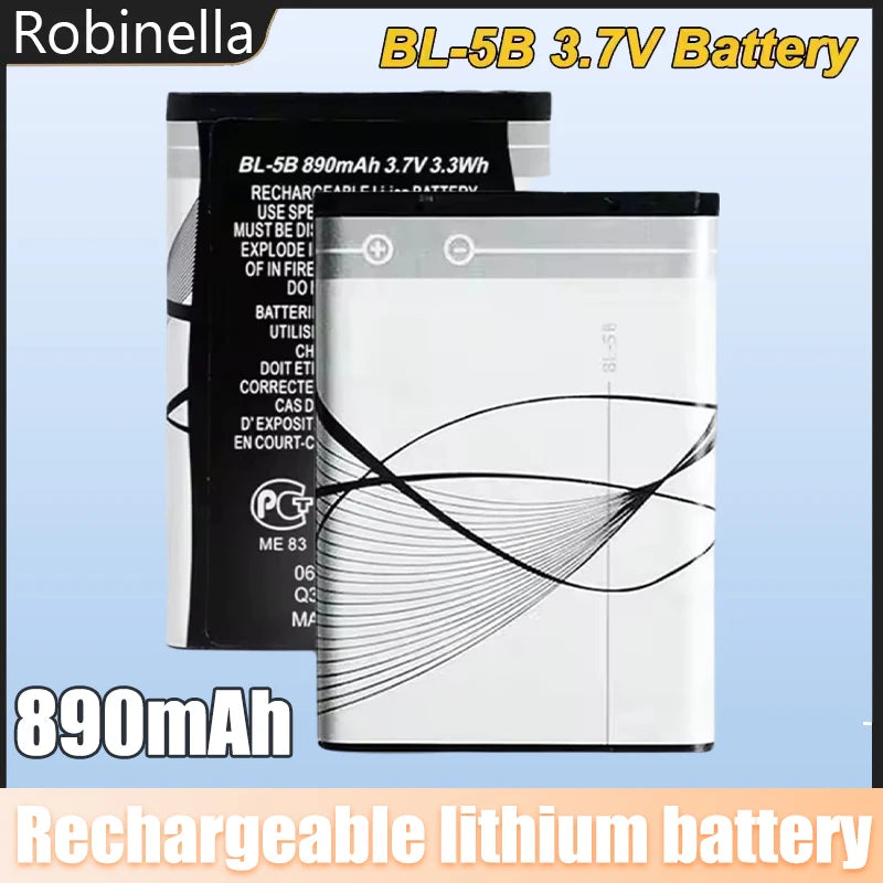 BL-5B 890mAh Rechargeable Lithium Battery Compatible For Nok