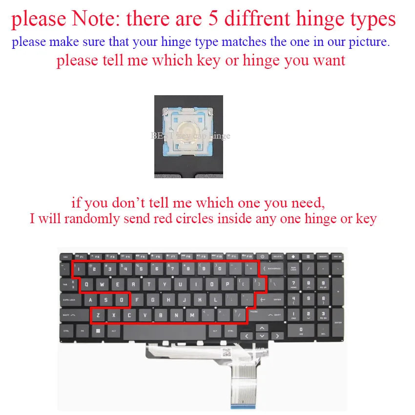 Replacement KeyCap Hinge For HP Victus 15-FA 15-fa0031dx 15-
