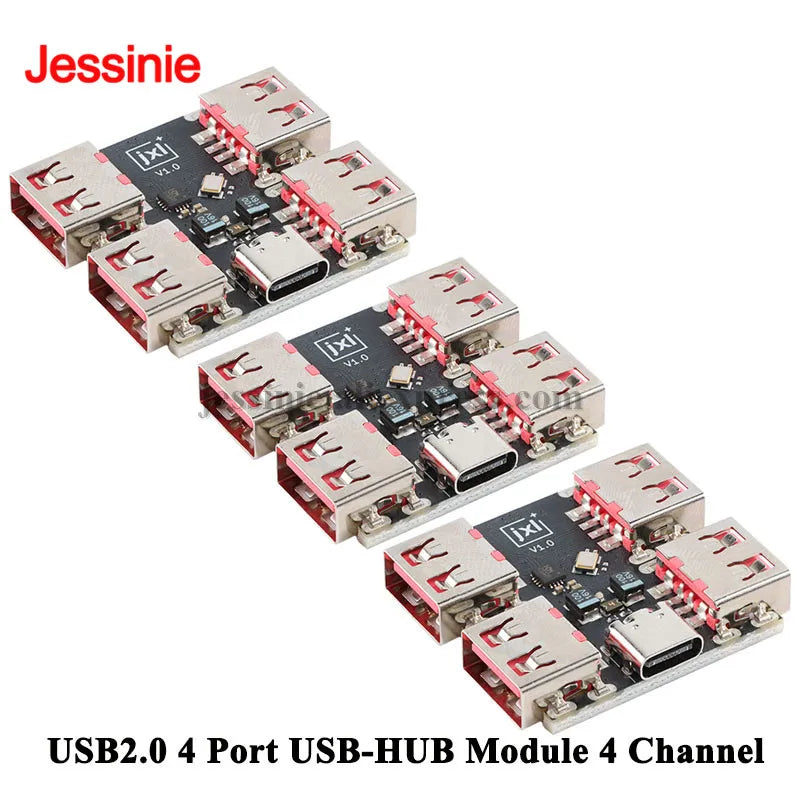 5pcs/1pc USBHUB USB 2.0 to 4 7 Channel Ways Hub PCB Module USB2.0 Splitter USB-HUB Type-C Extender Expansion Board 4 Port 40MB/S