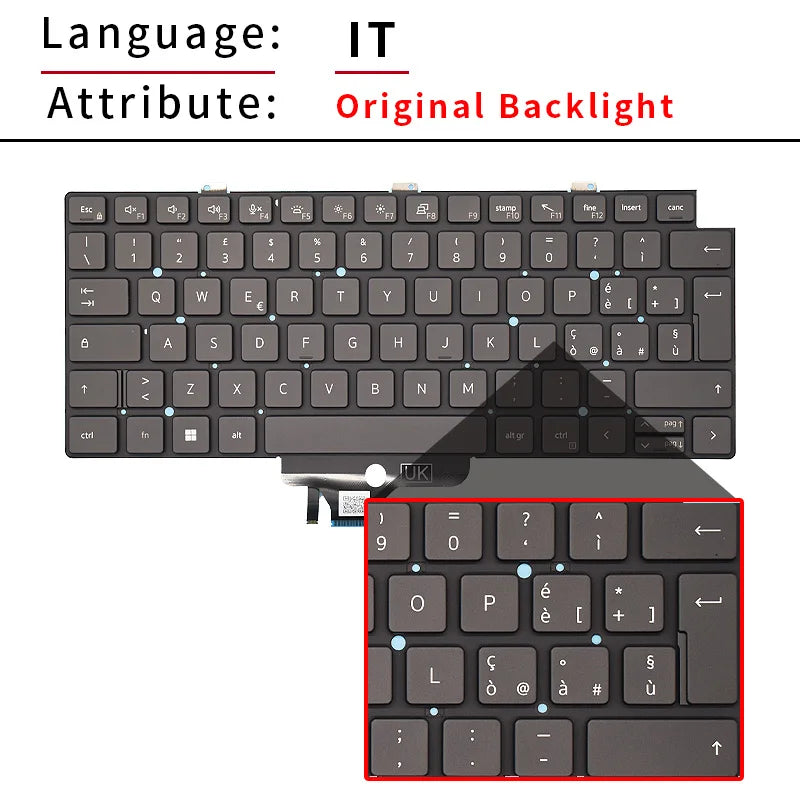 Replacement SP/US/RU/IT Russian Spanish Laptop Keyboard For 