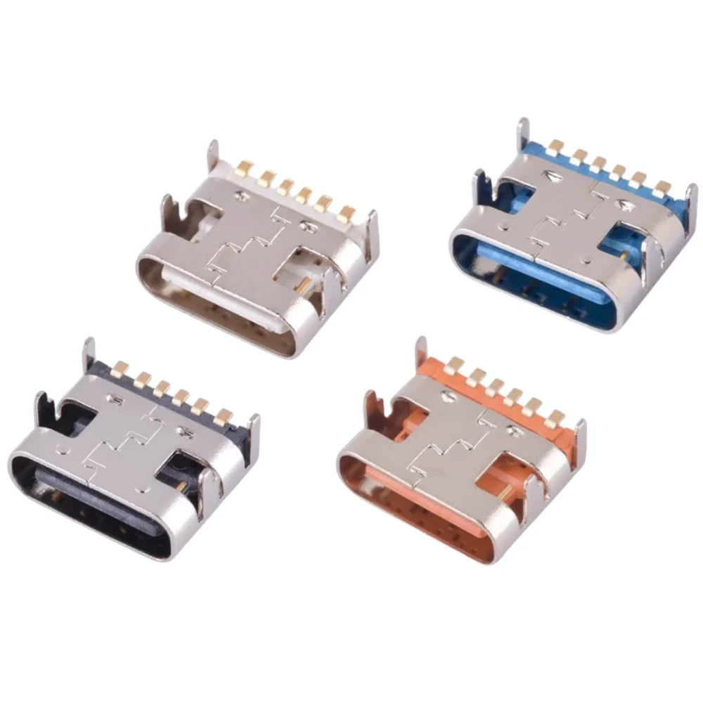 USB Connector Type C Female Charging Port Jack 2/4/6/16 Pin 
