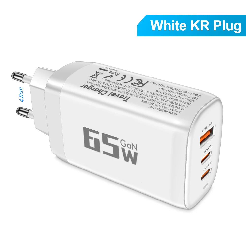 85W GaN USB Type C Charger QC3.0 Quick Charge PPS PD 65W 30W Fast Charging For iPhone 15 14 Pro MacBook Laptop Ipad Samsung