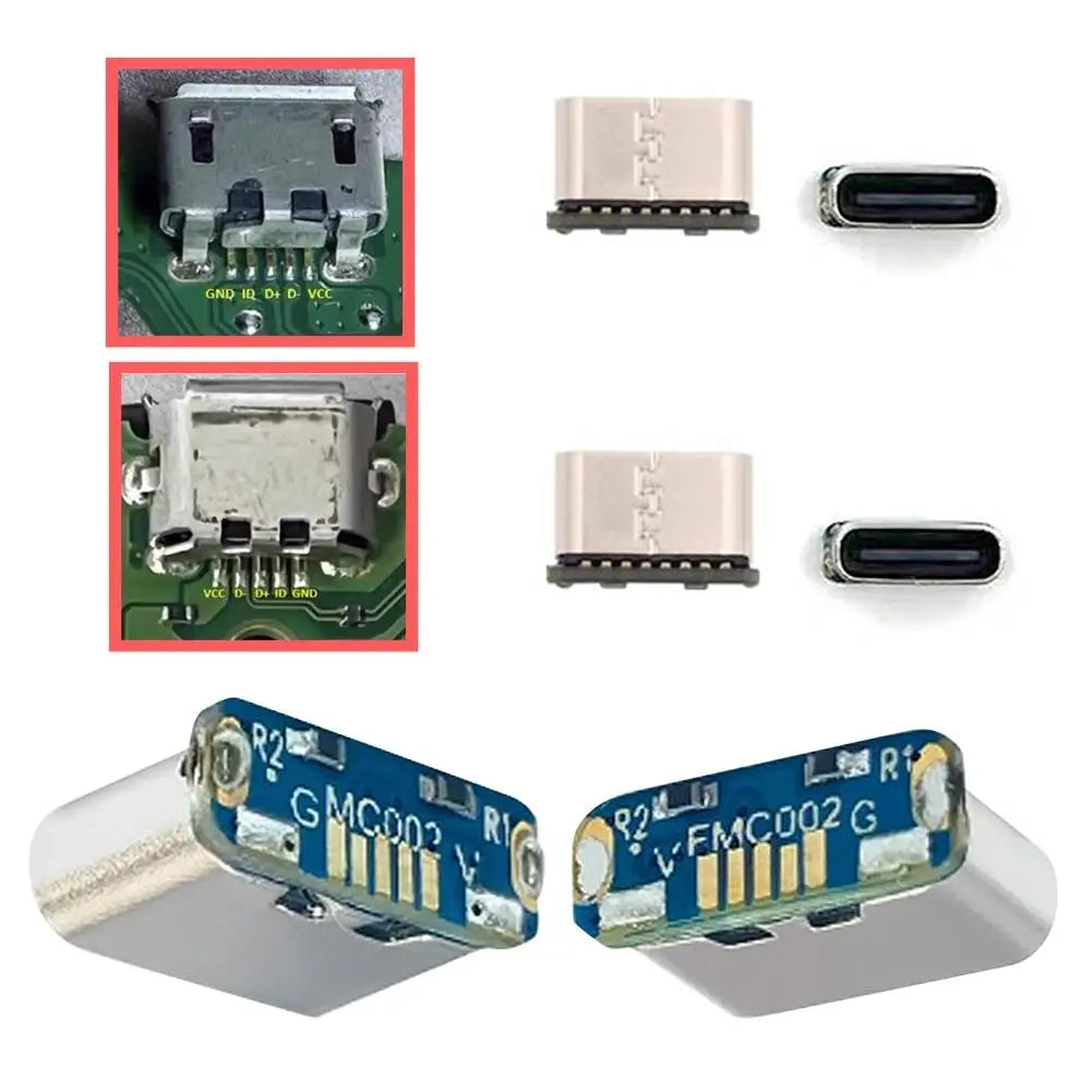 5PCS M85K Micro USB to Type C Adapter Board DIY Charging Por