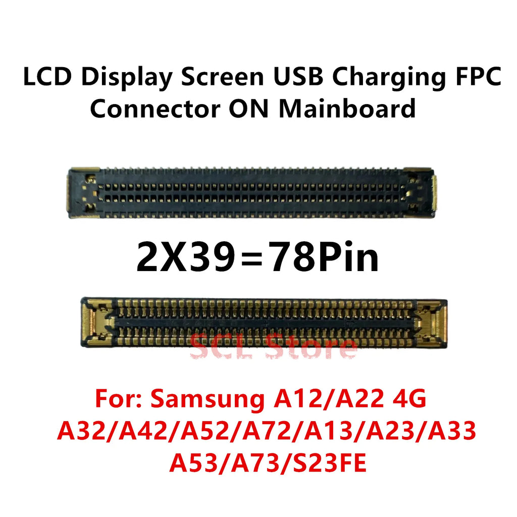 (10-50piece) LCD Display Screen USB Charging FPC Connector f