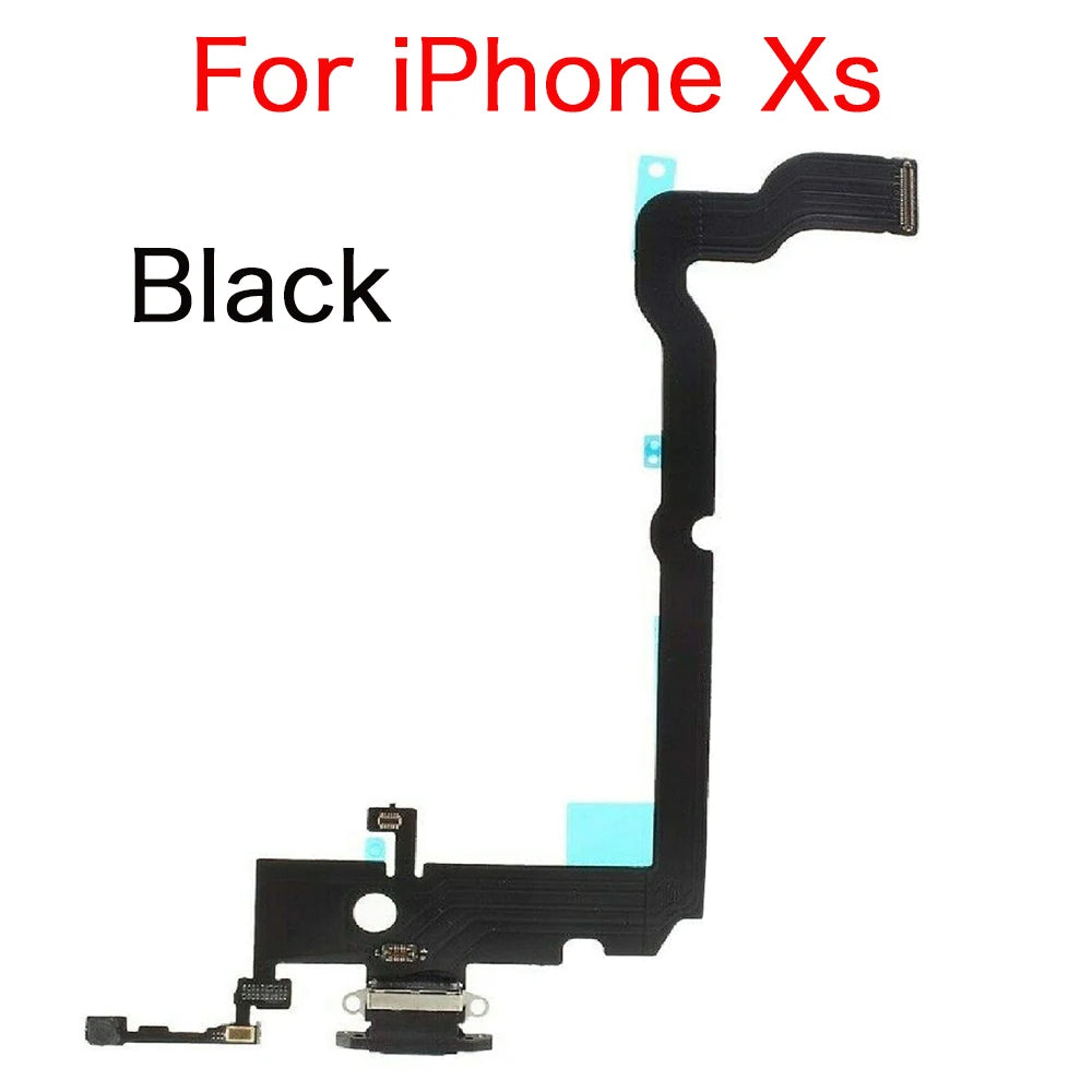 Charging Port Flex For iPhone X XR XS Max USB Charger Dock Connector Flex Cable With Mic Module Replacement Parts
