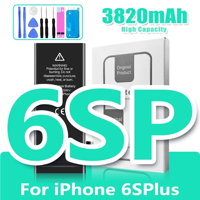 Battery for iPhone 6S 6 Plus 7 8 X XR XS Max 11 11 Pro Mobile Phone Replacement Cell High Capacity with Free Tools Set DIY
