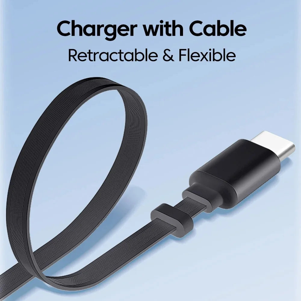 80W GaN USB C Fast Charger Retractable Cable Phone Charger A