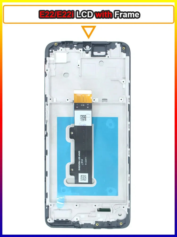 AMOLED LCD for Motorola Moto E22 E22i LCD Display Touch Screen Digitizer Assembly Replacement With Frame for Moto E22i Phone LCD