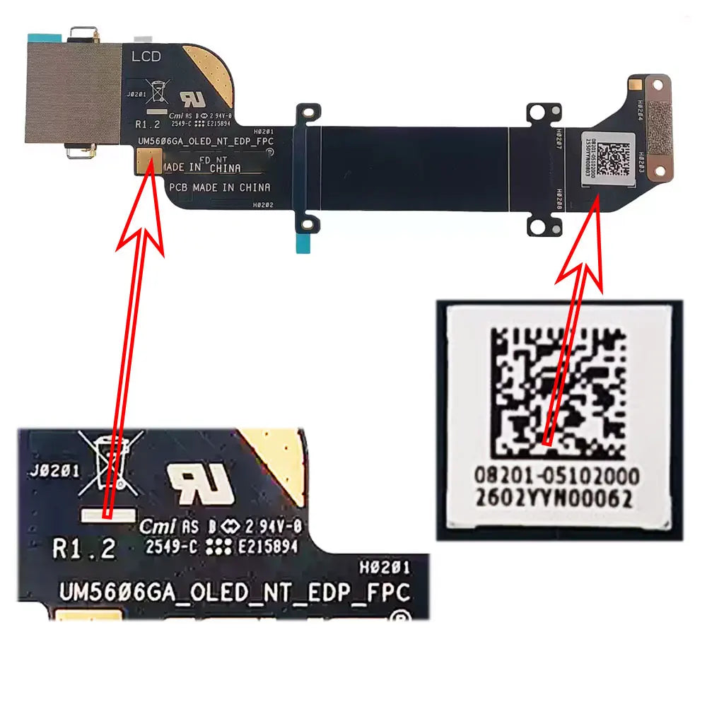 OEM For ASUS Zenbook S 16 OLED UM5606 UM5606G UM5606GA UM5606W UM5606WA Laptop Video Screen LCD LED Display Ribbon Flex Cable