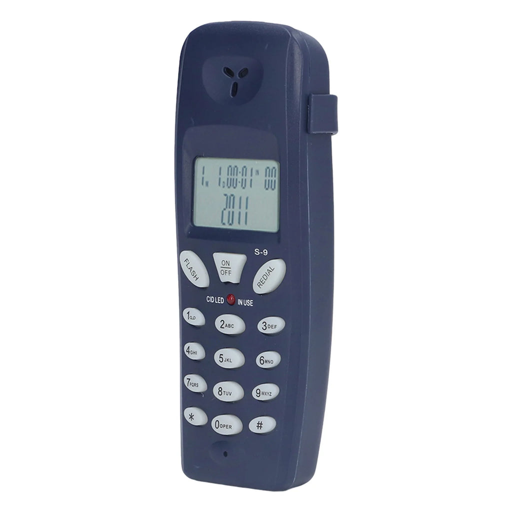Wired landline phone FSK/DTMF caller ID display 12-digit LCD
