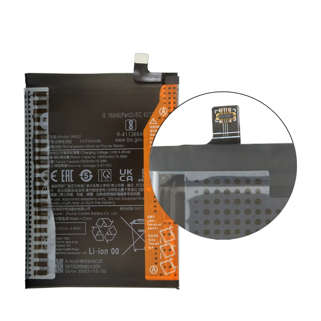 100% Orginal BN5D 5000mAh Battery For Xiaomi Redmi Note 11S 