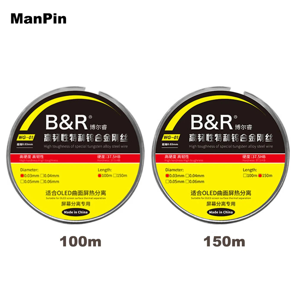 0.025mm Hardness Alloy Steel Wire LCD Screen Separating Cutt