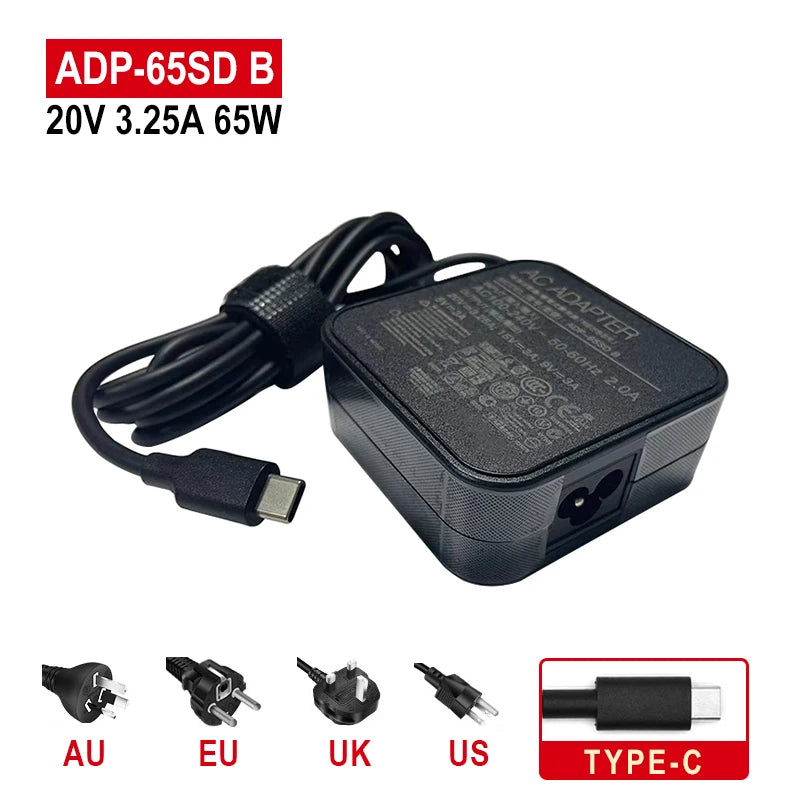NEW 20V 3.25A 65W AC Adapter For Asus Charger ADP-65SD B USB