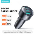 Joyroom 65W USB C Car Charger PD 3.0 QC 3.0 USB Type-C Fast 