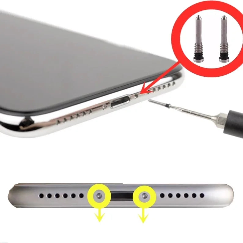 2Pcs Pentalobe Screws Compatible with iPhone 14/13/12 Pro Ma