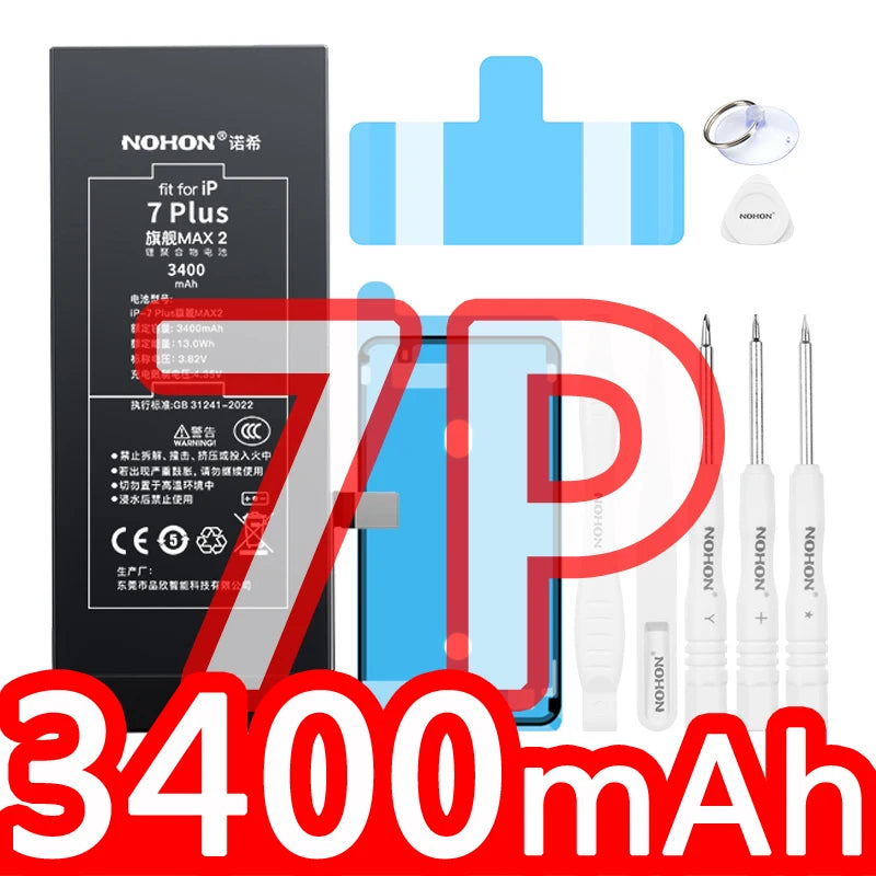 NOHON Phone Battery for iphone 5 6S 7 8plus X Xr Xs Max 11 12Pro 13 14 plus 15 15Pro MAX 12Mini SE Original Replacement Bateria