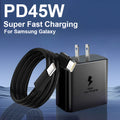 45W Super Fast Charger & USB-C Data Cable - Portable Adapter
