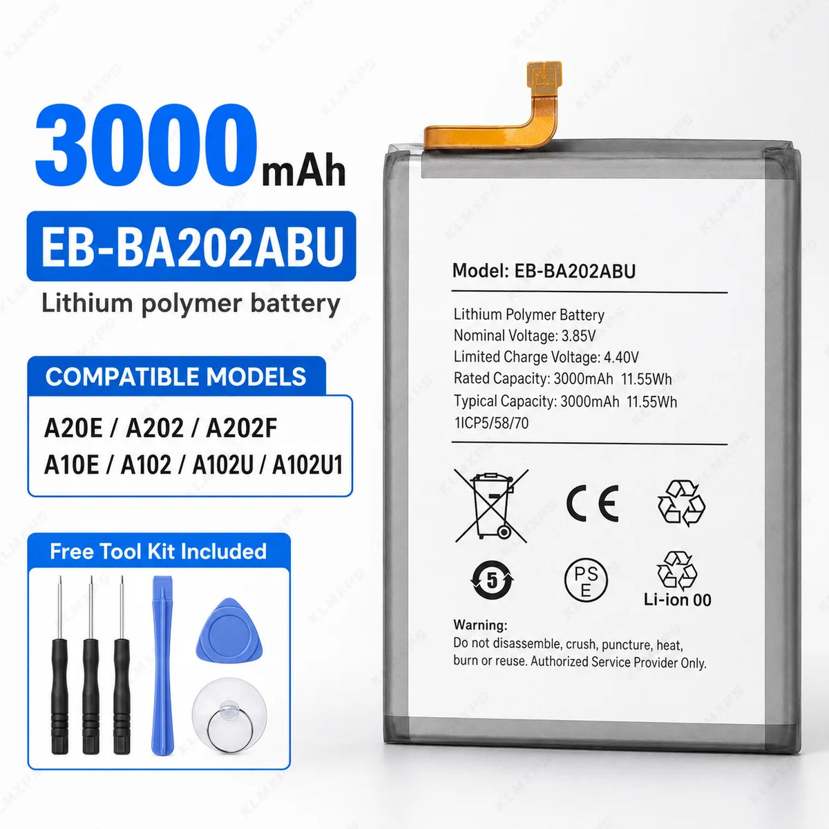 New Phone Battery for Samsung Galaxy A Series A25 A53 A33 5G A51 A32 A31 A90 A80 A40 A20e A10e EB-B Series Replacement Cell