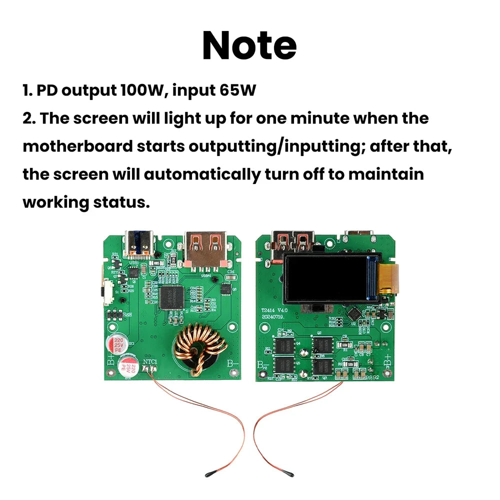 100W Fast Charging Module PD Quick Charge Power Bank Mainboa
