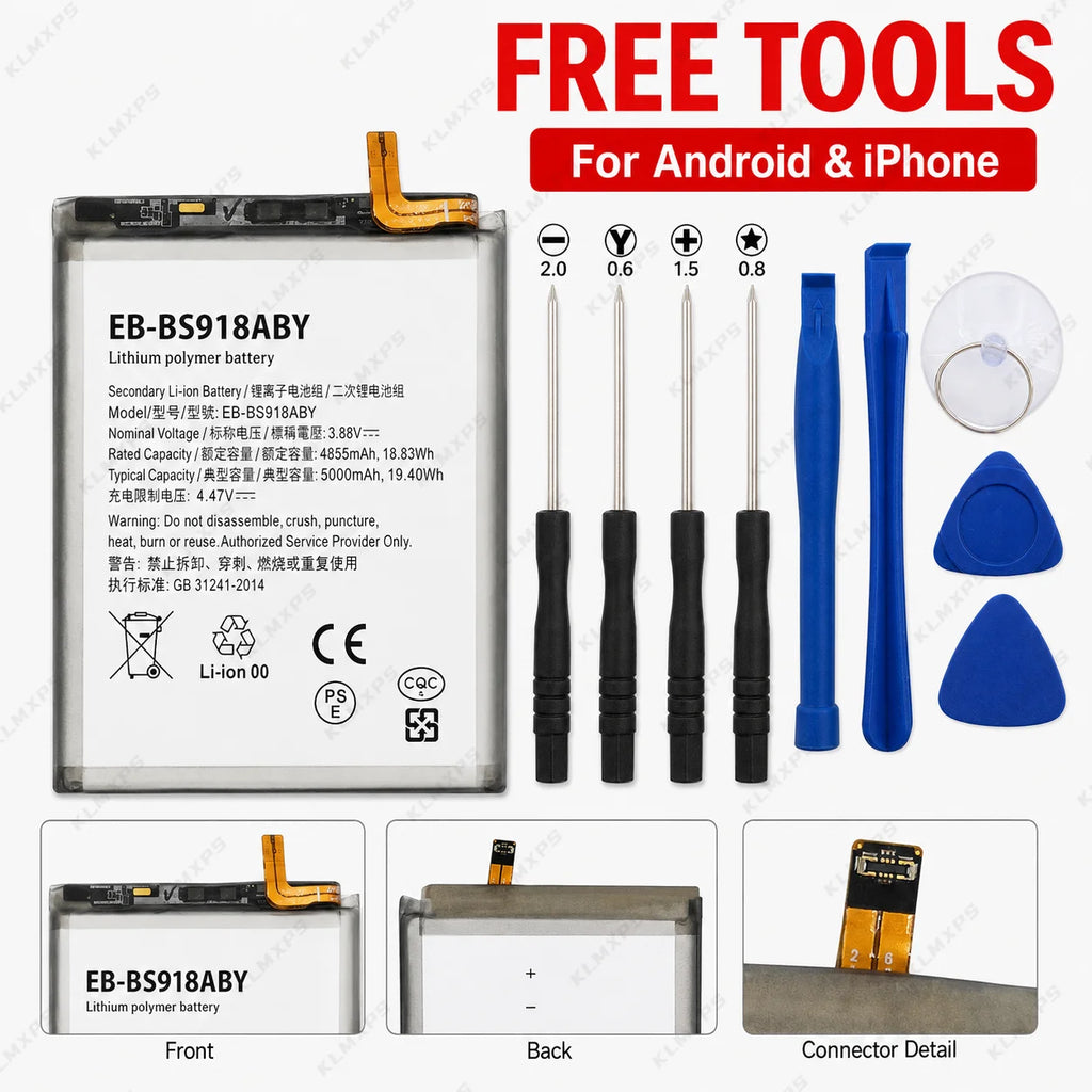 EB-BS918ABY 5000mAh Original Capacity Battery for Samsung S2