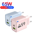 PD 65W GaN USB Type C Fast Charge Mobile Phone Charger For i