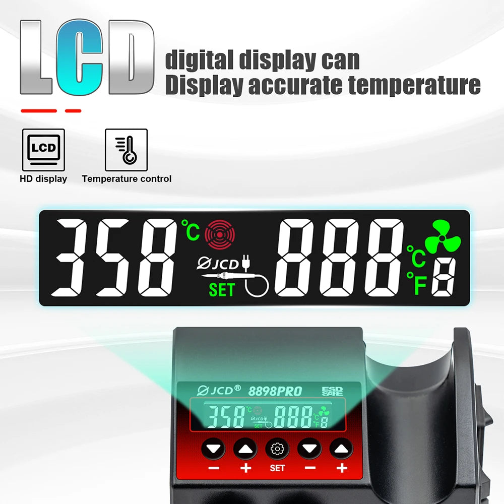 JCD 750W Soldering Station 8898Pro LCD HD Digital Display 2 