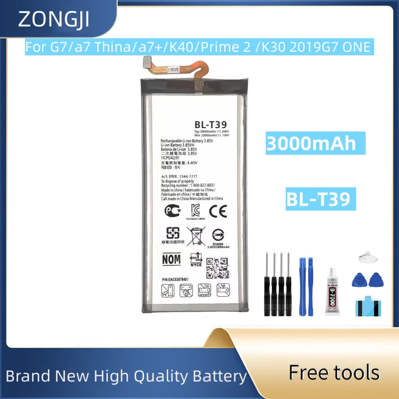 New Battery 3000mAh BL-T39 BLT39 BL T39 Replacement Battery 