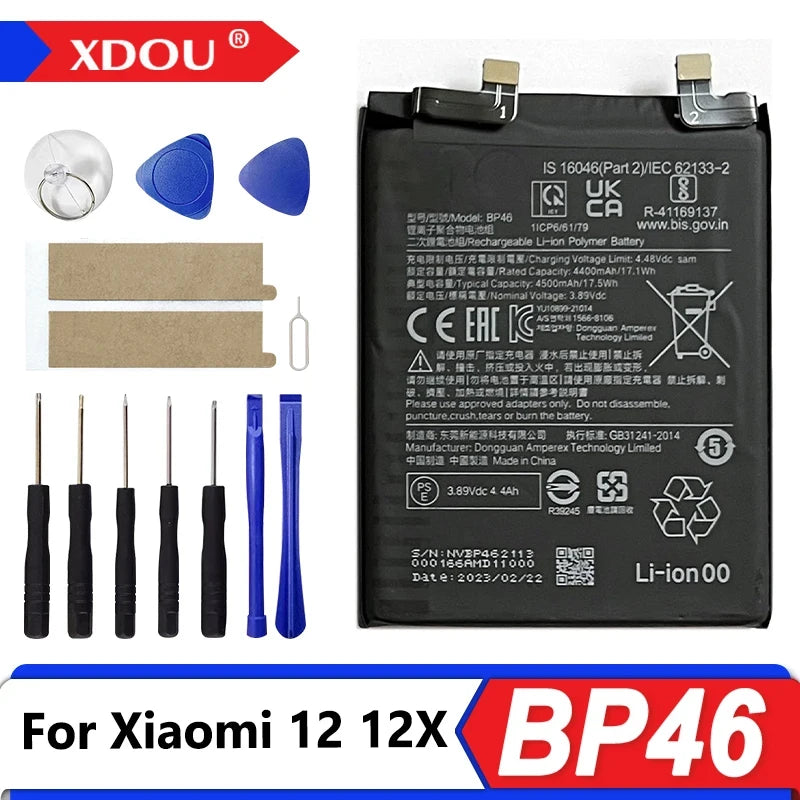 Brand New BP46 4500mAh Battery For Xiaomi Mi 12 / Mi 12X Pho