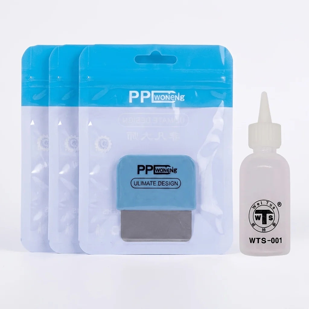 4-in-1 LCD Screen Disassembly Pry Set PPD Mobile Phone Remove Blade Thin Pry Card With Solution Bottle for LCD Remove Tool Kit