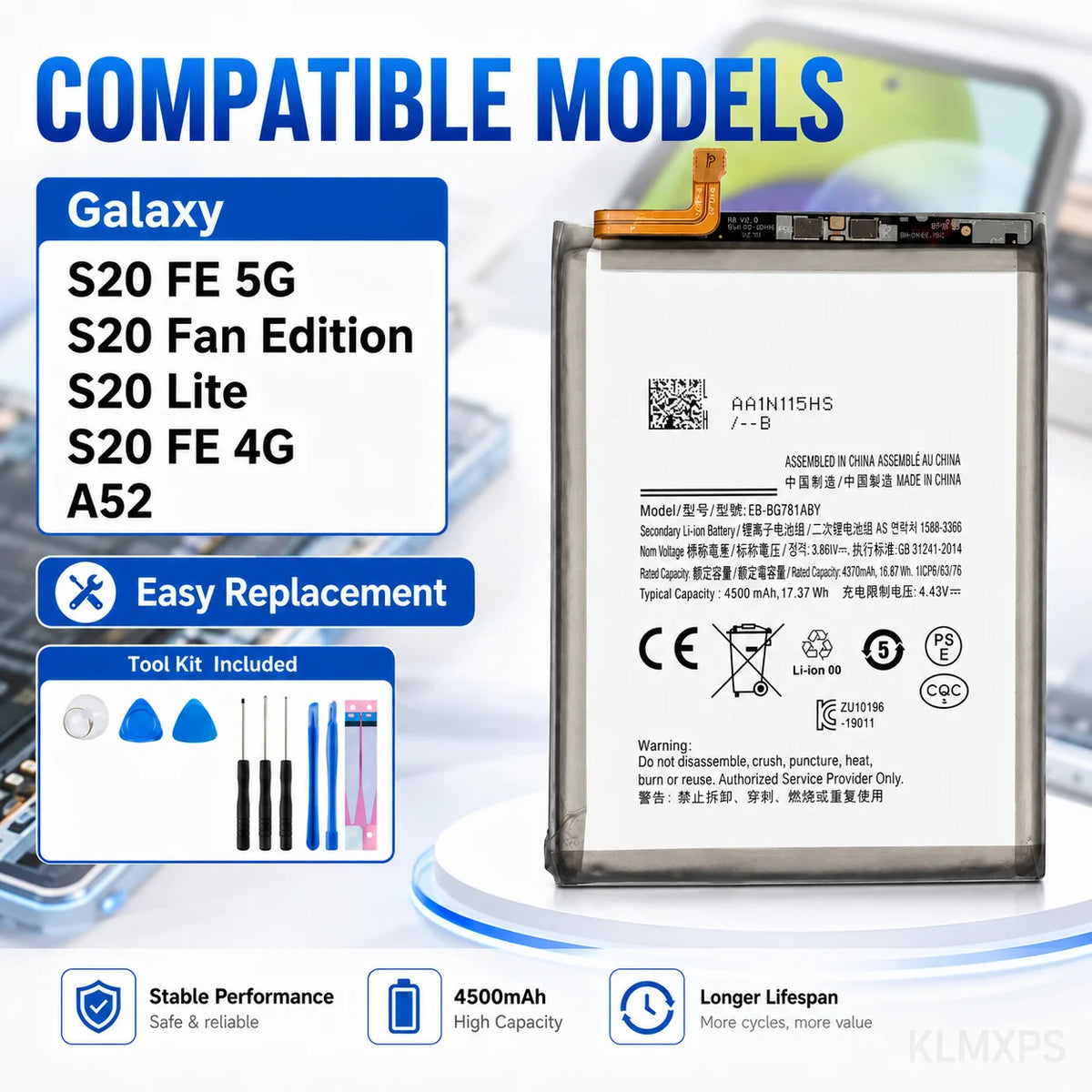 4500mAh B-BG781ABY Durable Stable Battery Replacement For Sa