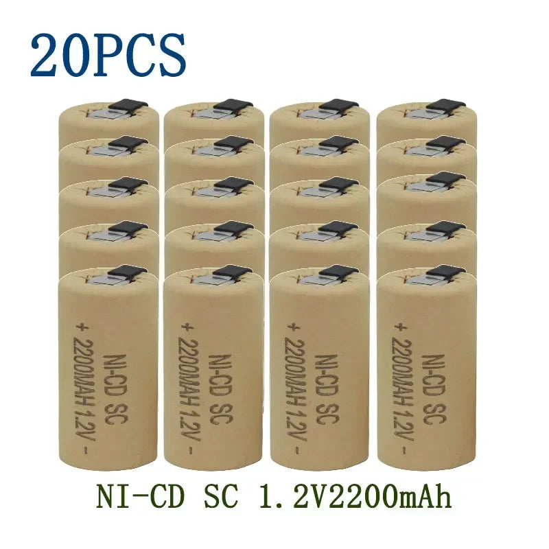 Hot Seller 1.2V 2200mAh/2800mAh Nickel-Cadmium Rechargeable Battery Suitable for Use as a Replacement Battery in Multiple Power