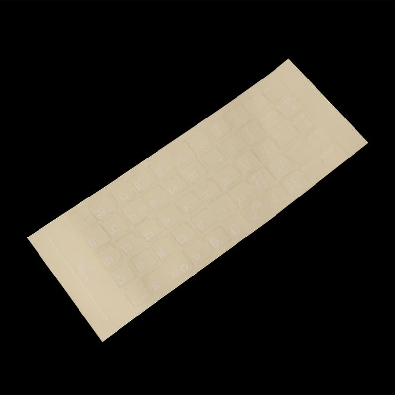 Russian Transparent Keyboard Stickers Universal White Letter