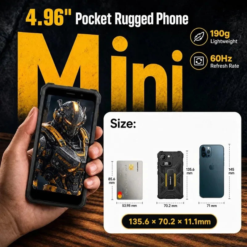 YACDELO ROCK V1 Mini Smartphone Compact Size 4.96 Display 3G