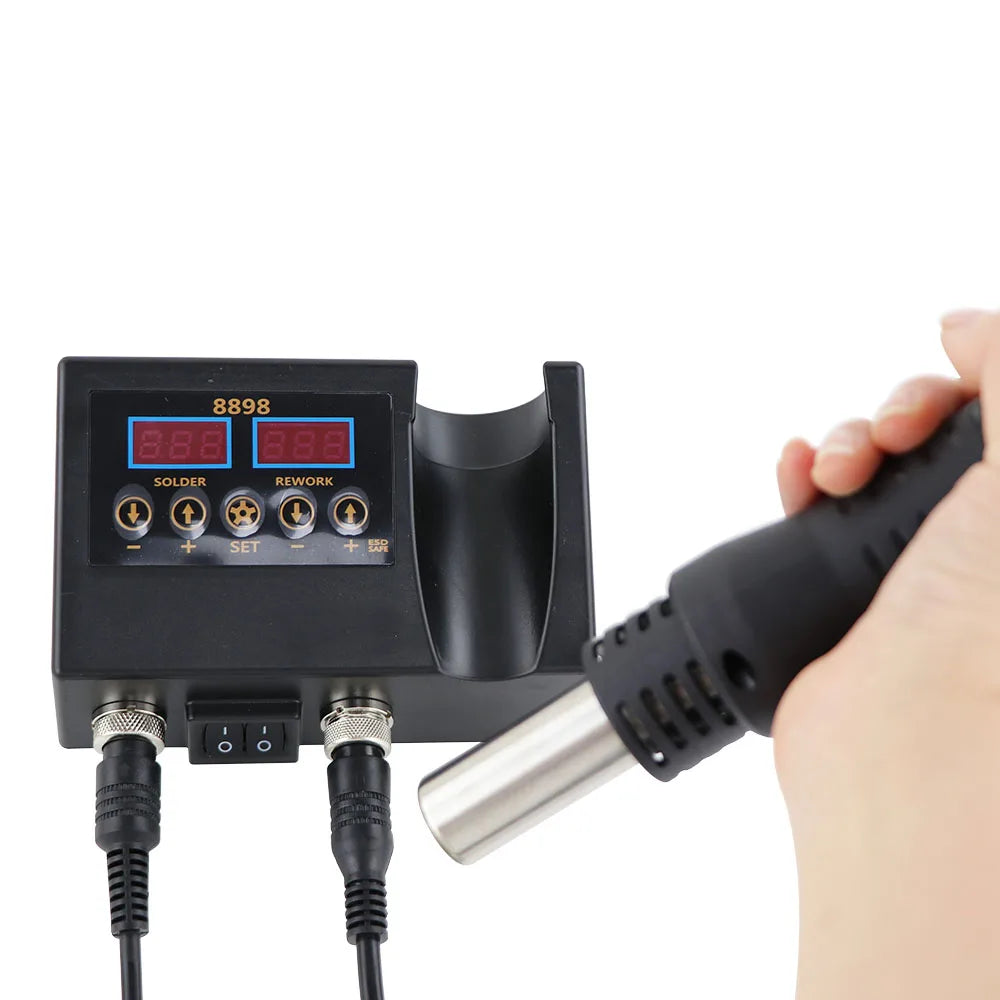 SMD Soldering Iron Hot Air 2 in 1 BGA Rework Solder Station 