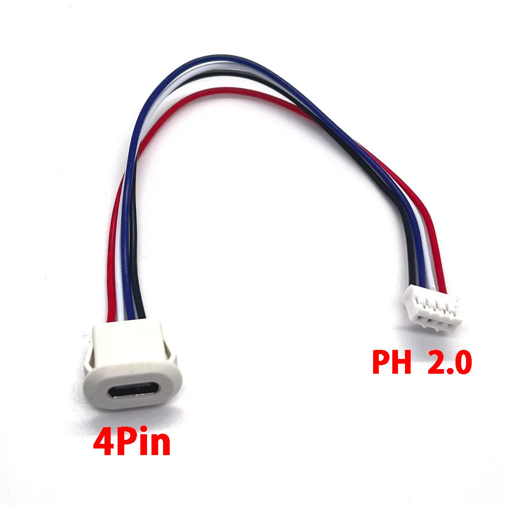 1pcs 6pin USB Type C Connector Type-C With Card Buckle Female 5A High Current Fast Charging Jack Port USB-C Charger Plug Socket