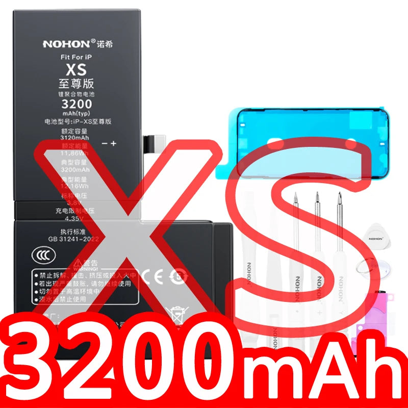 NOHON High Capacity Phone Battery for iPhone 13 13Pro 12 Pro 11 X XR XS 12Mini 13PM 15Pro MAX 14 SE SE2 SE3 Replacement Bateria